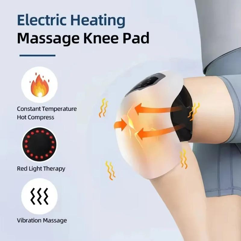 2026 New Gift 3-in-1 Cordless Knee Massager: Smart Air Pressure, Vibration 3D Kneading, Rechargeable for Knee Shoulder Elbow Pain Relief