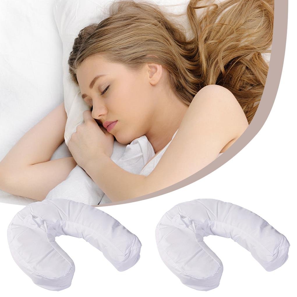 1PC U Shape Pillow Neck Back Pillow Side Sleeper Contour Pillow with Ear Hole for Sleeping on Your Side for Neck Shoulder