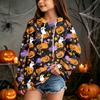 Kids Casual Halloween Print Hoodie for Holiday and Everyday Wear