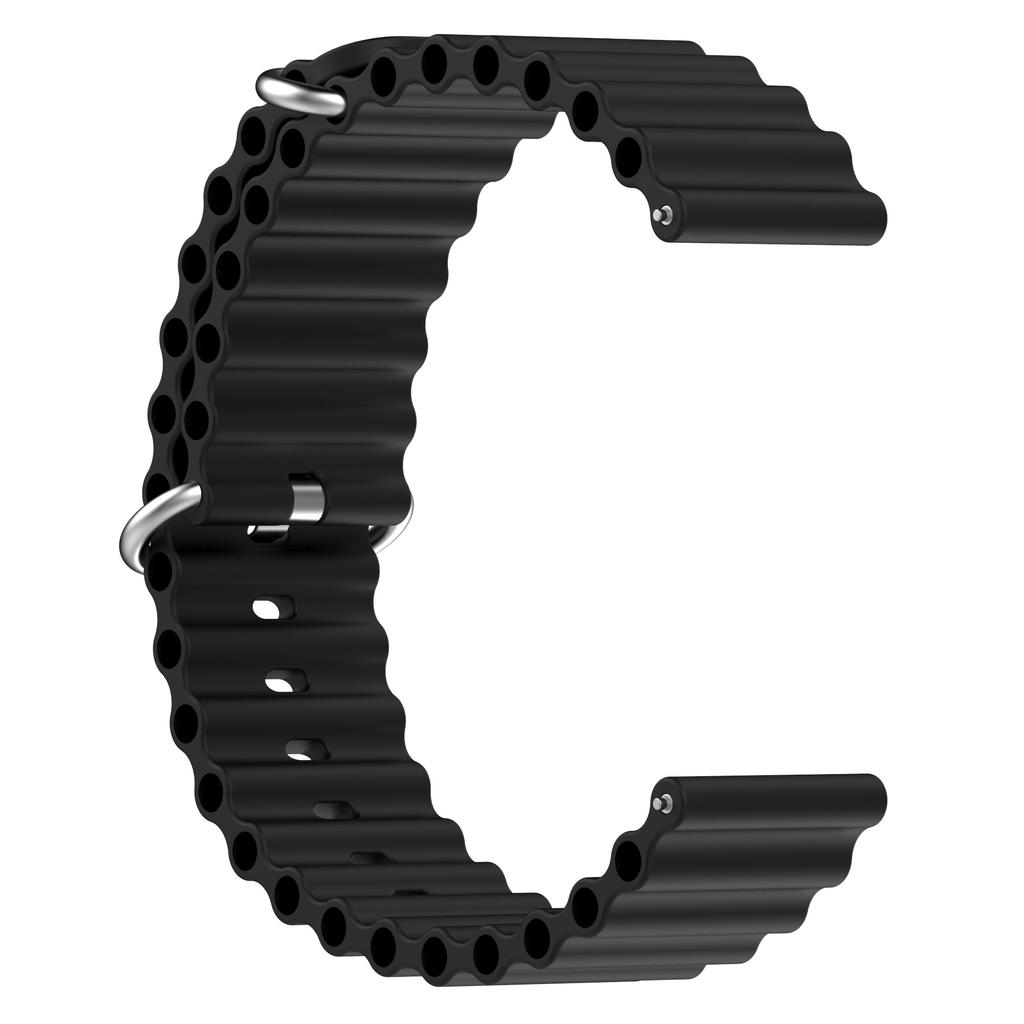 For Xiaomi Watch S1 Active/S1 Pro/Watch Color Silicone Ocean Strap 22mm Sport Watch Band with Adjustable Buckle Loop