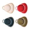 Soup And Sandwich Bowl Ceramic Baking Pan with Handles Divided Compartment Dish for Pasta Salad Fruit Breakfast Lunch Dinner Snacks