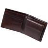 Geldbörse aus feucht strukturiertem Rindsleder PH0781 Chocolate 62621 [Kitamura] zweifach faltbar [Braun]