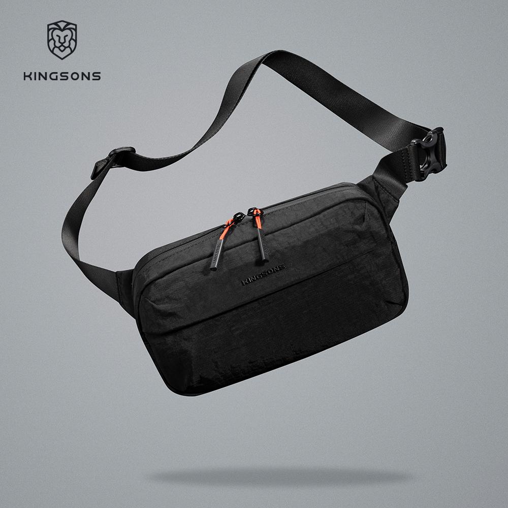 Kingsons Urban Ride Lite Sling Herren Damen Brusttasche Kleine Umhängetasche 420D Nylon Wasserdicht Minimalistisch Reisen Leicht