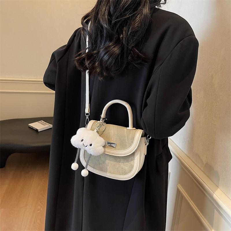 Retro Handbag Women's 2025 New Simple Square Bag Trendy Fashion Versatile Shoulder Messenger Bag