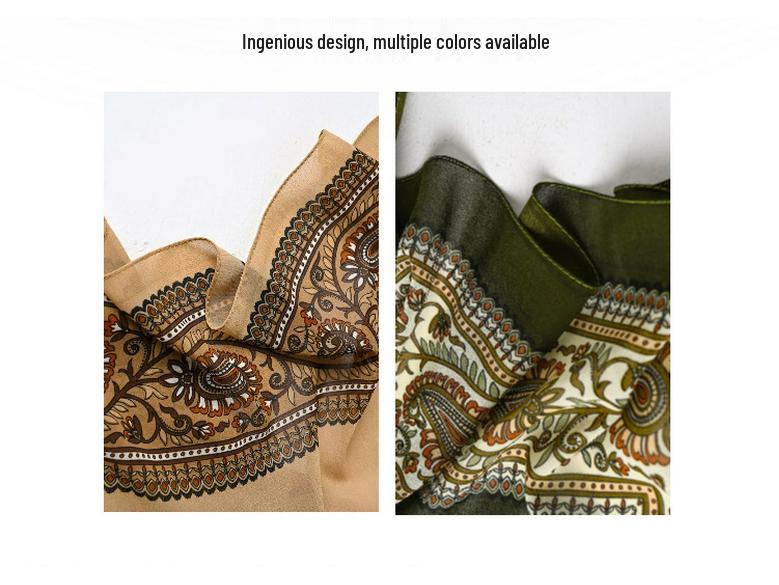 Damenmode 130x130 Seidenähnlicher Gaze Quadratischer Schal Stola - High-End, Leichtgewicht, Langer Schal