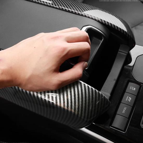 Carbon Fiber Central Storage Box Decor Cover 2pc For Toyota -2025 Highlander