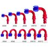 8Pcs AN4 AN6 AN8 AN10 AN12 Push-on Hose End Fittings Fuel Oil Cooler Hose Fitting 0 45 90 180 Degree Reusable Connection Adapter