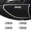 Hlpg5 2/4pcs Car Audio Decorate 3D Aluminum Badge Emblem Sticker For Grand Cherokee Wrangler Gladiator Compass Renegade Patriot