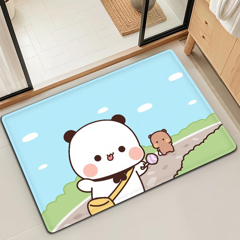 Bubu Dudu Cartoon Anime Door Mat Bath Microfiber Decorative Versatile Flannel Floor Mat Quick Dry Absorbent Non-slip Sole