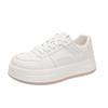 Little White Shoes Women's Spring 2025 New Thick Baseplate Shoes Versatile Small Inner Height Increase Casual Sports Muffin Shoes