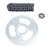 T8F Front Rear Sprocket Chain Kit with 50 Links T8F Chain 3 Hole 44T Rear Sprocket 9T Front Sprocket for Modified Karts
