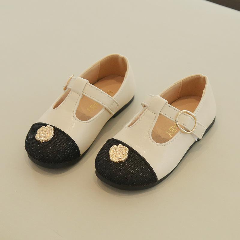 

Детская обувь для девочек Кожаная обувь Модная обувь с цветком Принцесса Обувь на плоской подошве Лоскутная Повседневная обувь Мягкая подошва Туфли Мэри Джейн 21-insole13.8cm бежевый