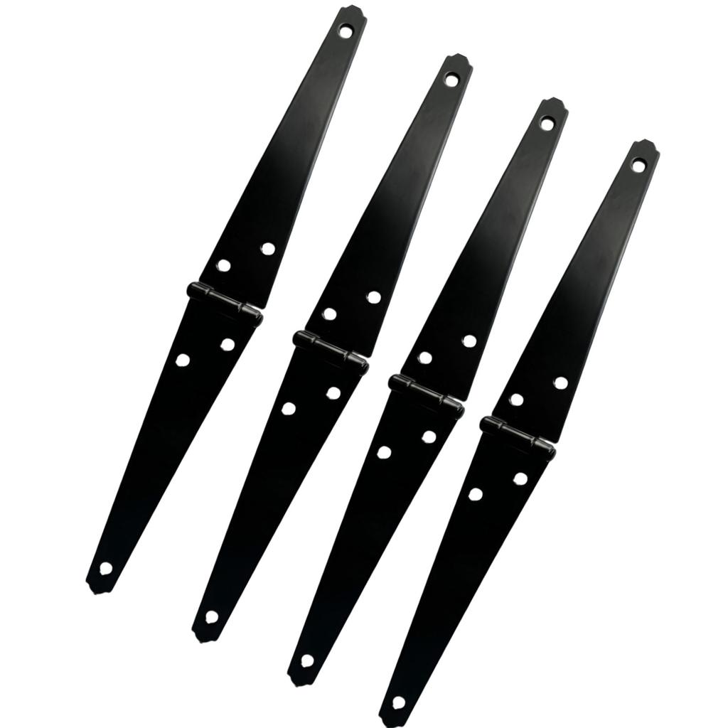 Black Shed Door Gate Hinges with Screws Decorative Strap Hinge Heavy Duty Door Hinges Furniture Door Hardware Enduring