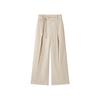 Peacebird Women's New Chinese Style Pleated Wide-Leg High-Waisted Casual Pants