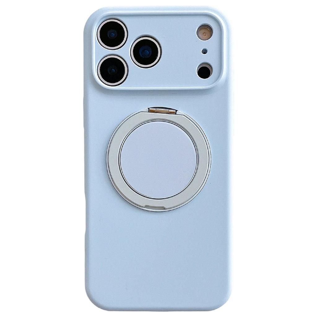 For iPhone 17 Pro Case 360 Rotating Kickstand Precision Cutout Liquid Silicone Phone Cover