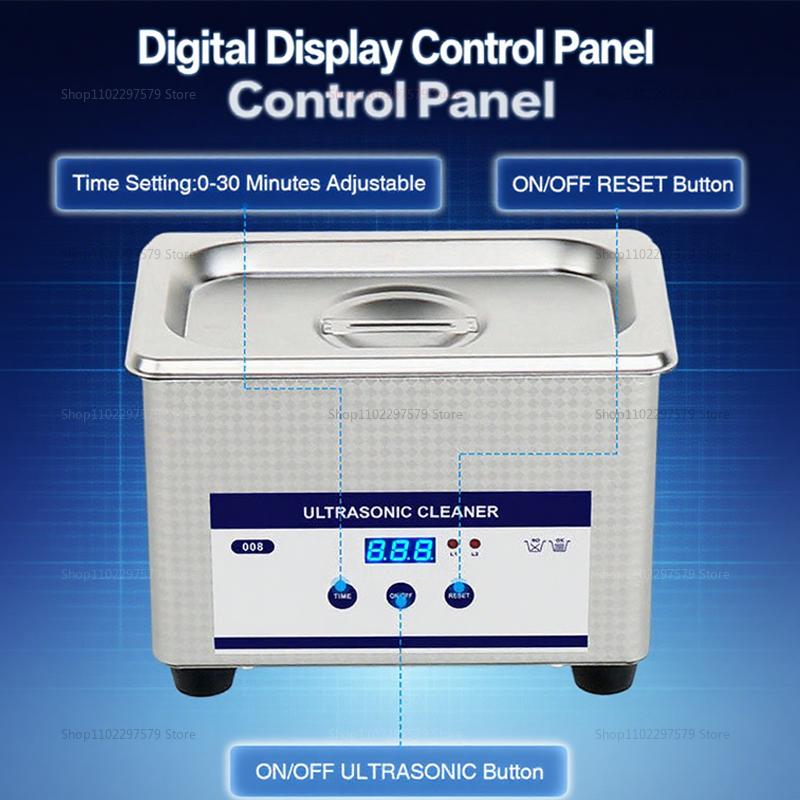 Máquina Limpadora Ultrassônica de Óculos Joias Relógios Próteses Dentárias Vibração de Alta Frequência Banho de Limpeza Ultrassônica para Relógios Joias