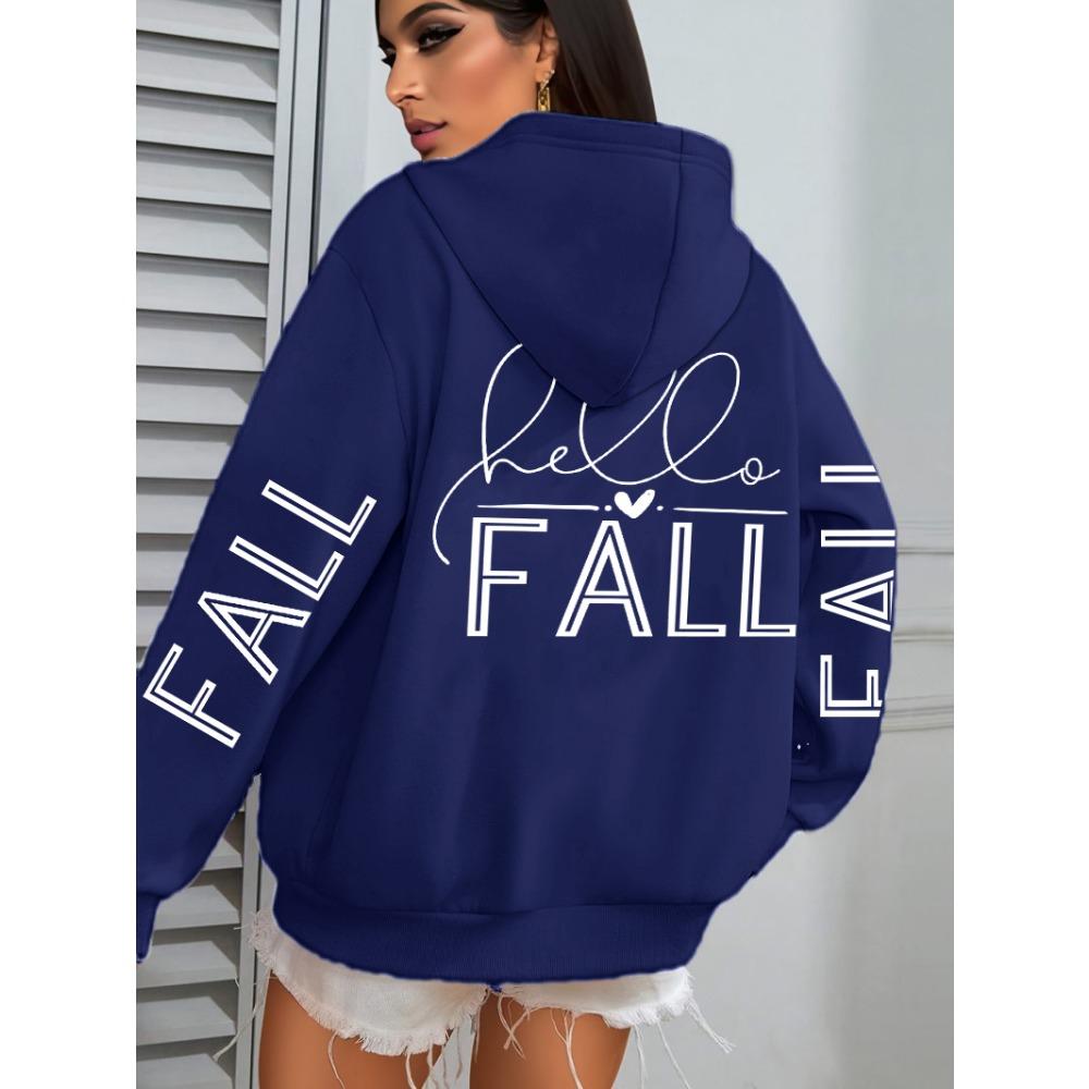 Fall Love Art Word Design Printed Women's Hoodie Hip Hop Clothes Autumn Loose All-match Women's Street Wear