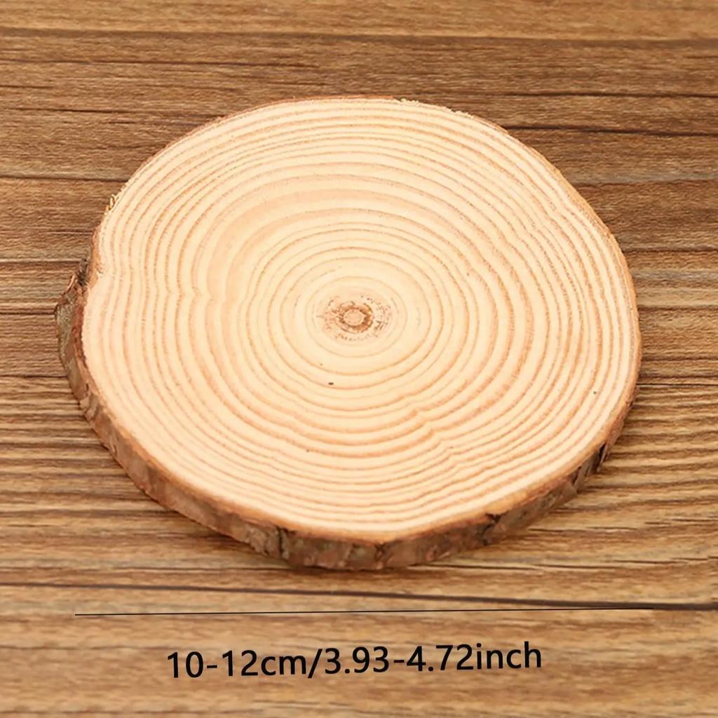 1 Stück Runder Holz Butler Dekoteller, Vintage Mittelstück Kerzenhalter Tabletts