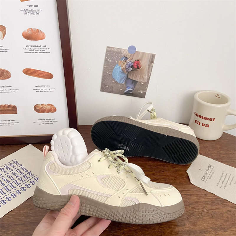 Summer Mesh Breathable Moral Training Shoes Versatile Chic Shoes Round Head Ugly Cute Student Sports Board Shoes