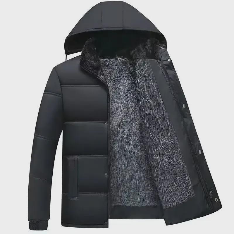 

Мужская и женская куртка из смесовой шерсти: Плотное, теплое пальто на бархатной подкладке для людей среднего и пожилого возраста Black wool lining (cotton-filled sleeves)