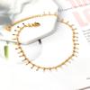 Gold Paperclip Chain Ankle Bracelet Jewelry For Beach Vacation And Summer Holiday