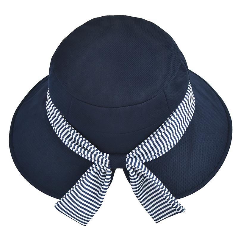 Women's Summer Stylish Bow Bucket Hat - UV Protection Windproof Cord Sun Cap, Breathable Outdoor Sun Hat