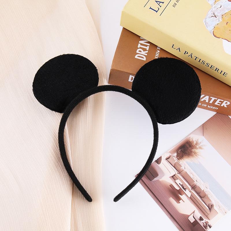 Mickey Mouse Ears Headband with Minnie Bow for Children's Festival and Party