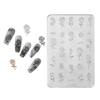 Beautiful High Quality Silicone Nail Art Mold Featuring 3D Floral Embossing Design Nail Stamp For Various Nail Sizes