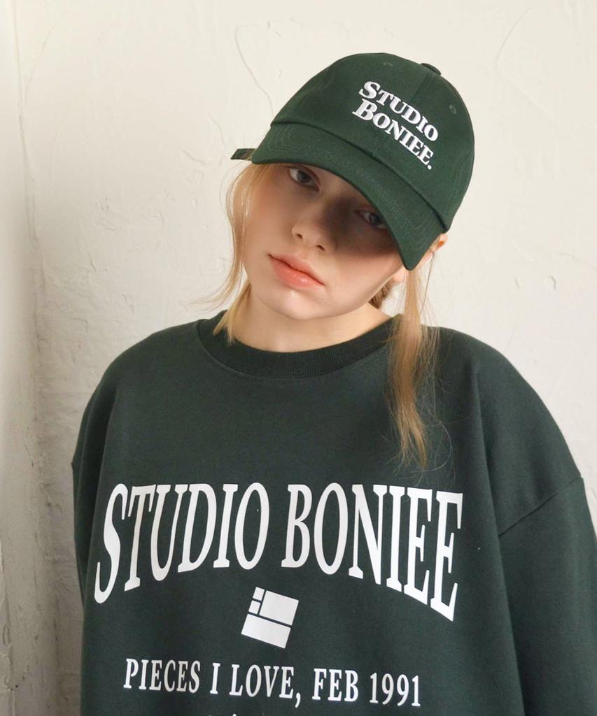 BONIEE Logo Typo Ball Cap Green