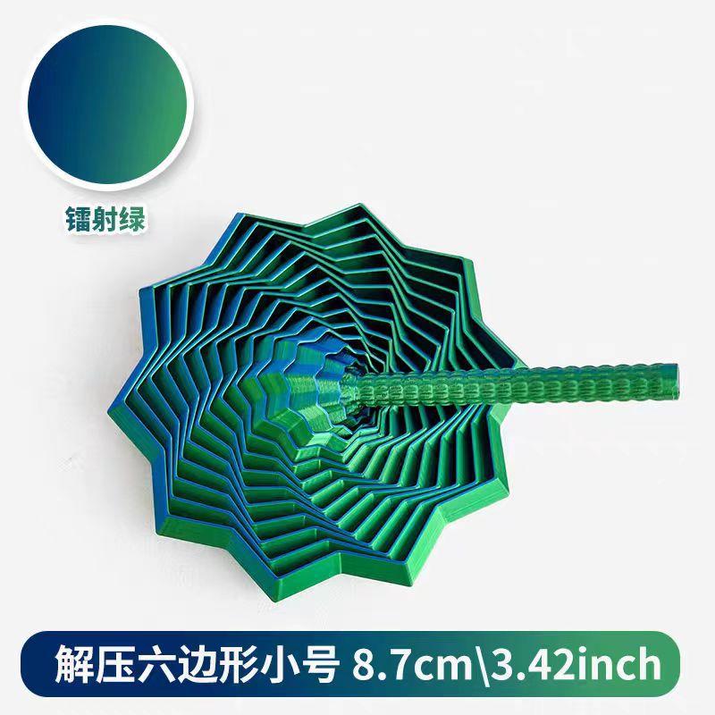 

8,5 см 3D-печатная звезда для снятия стресса, оптическая иллюзия, складная игровая игрушка, многоугольная редис-башня, спиральная настольная игрушка