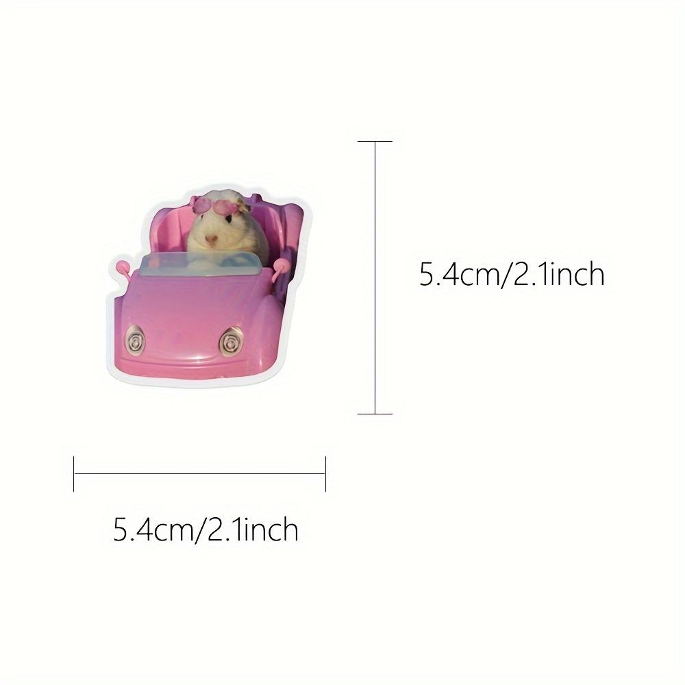 50pcs Animal Stickers Waterproof PET Self-Adhesive Decals with Playful Dog, Cat, Hedgehog & Guinea Pig Designs for Phone, Laptop, Luggage, Helmet
