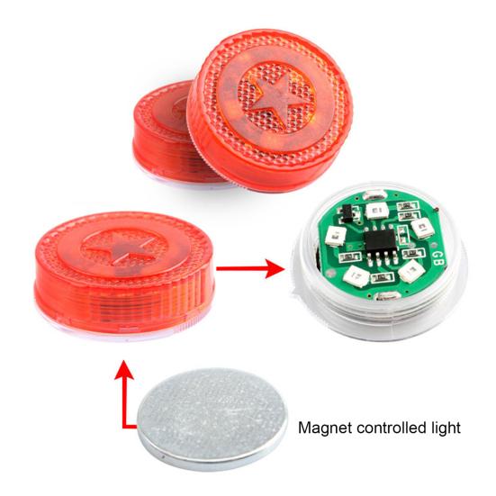 2Pcs Car Door Lights Universal Magnetic Sensor Anti-collision 5 LED Car Opening Door Safety Warning Lights for Vehicle