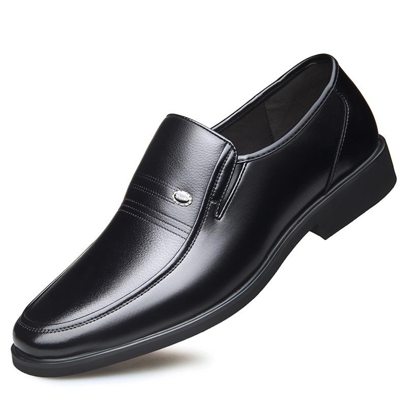Men's Spring/Summer Hollow Leather Slip-On Shoes - Business Casual & Formal, Ideal for Middle-Aged and Elderly Dads