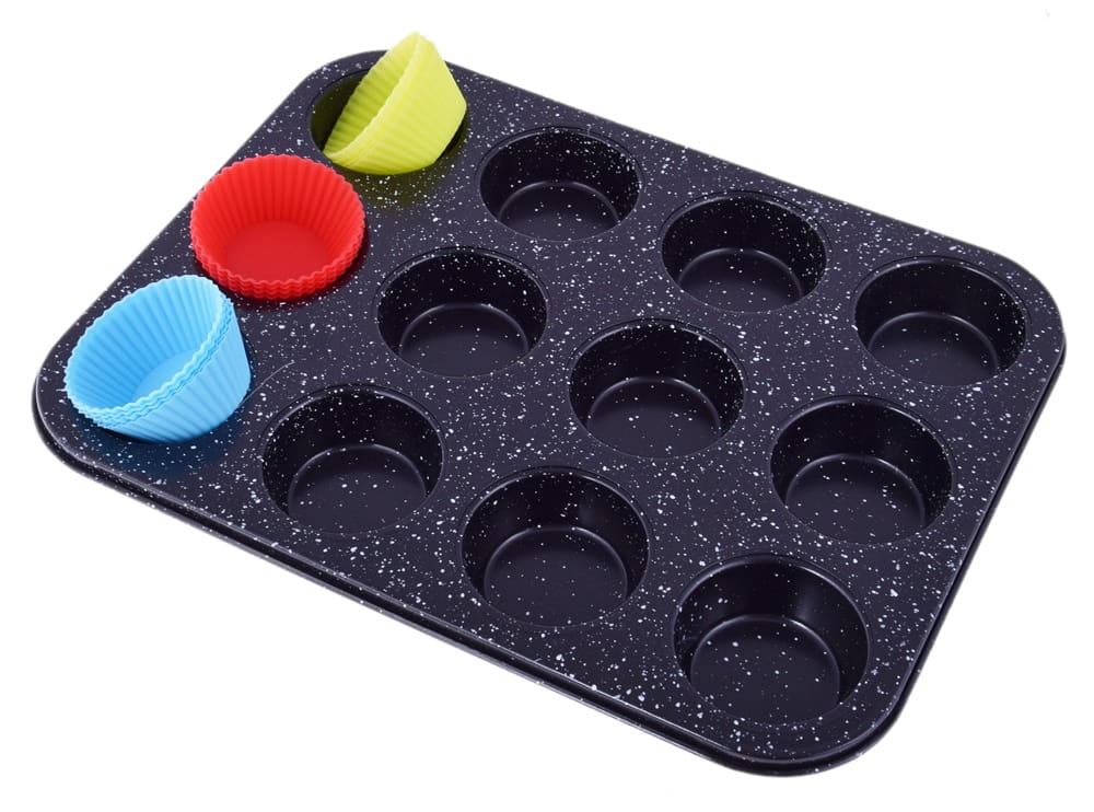 Marbled Muffin Tray + 12 Silicone Muffins