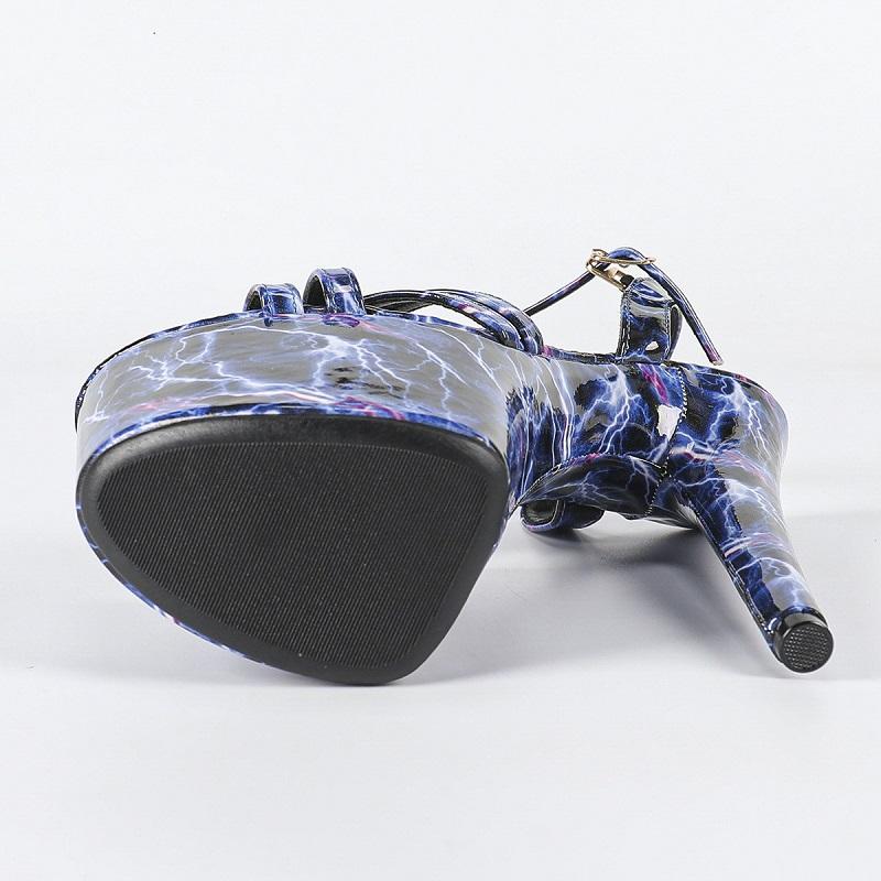 Eilyken Sexy Fetish Platform Stiletto Heels Women Sandals Designer Totem Buckle Strap Banquet Party Prom Shoes Size: 43