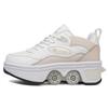 33-42 Kids/ Mens Four Wheels Sneakers with On Double Wheels Roller Sneakers  Deformation  Roller Skate Shoes for Girls