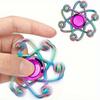 Spinner Fidget Metal Arco-Íris Premium Festivo, Design de Dedo de Alta Velocidade, Presente de Natal Ideal para Alívio do Estresse