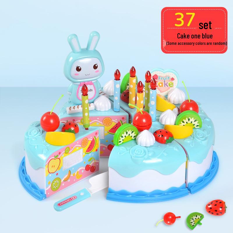 Children s Pretend Play Kitchen Set: DIY Cake & Fruit Cutting Gift