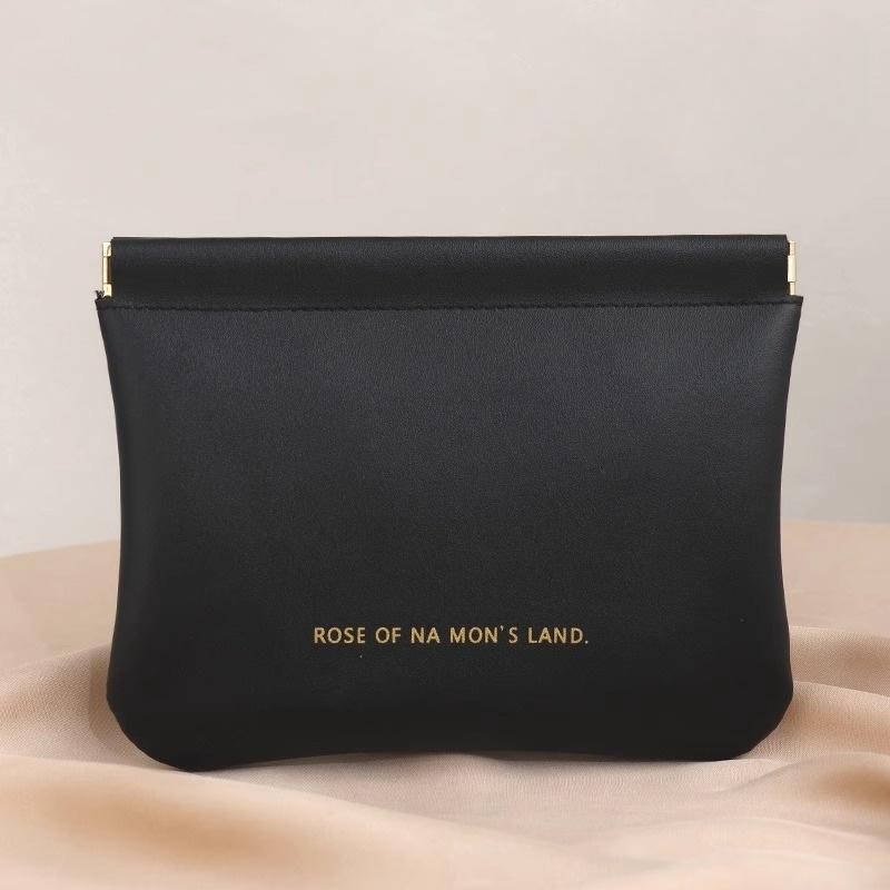Storage Bag with Automatic Closing Function Wired Headphone Storage Bag PU Coin Purse Mini Portable Lipstick and Makeup Bag