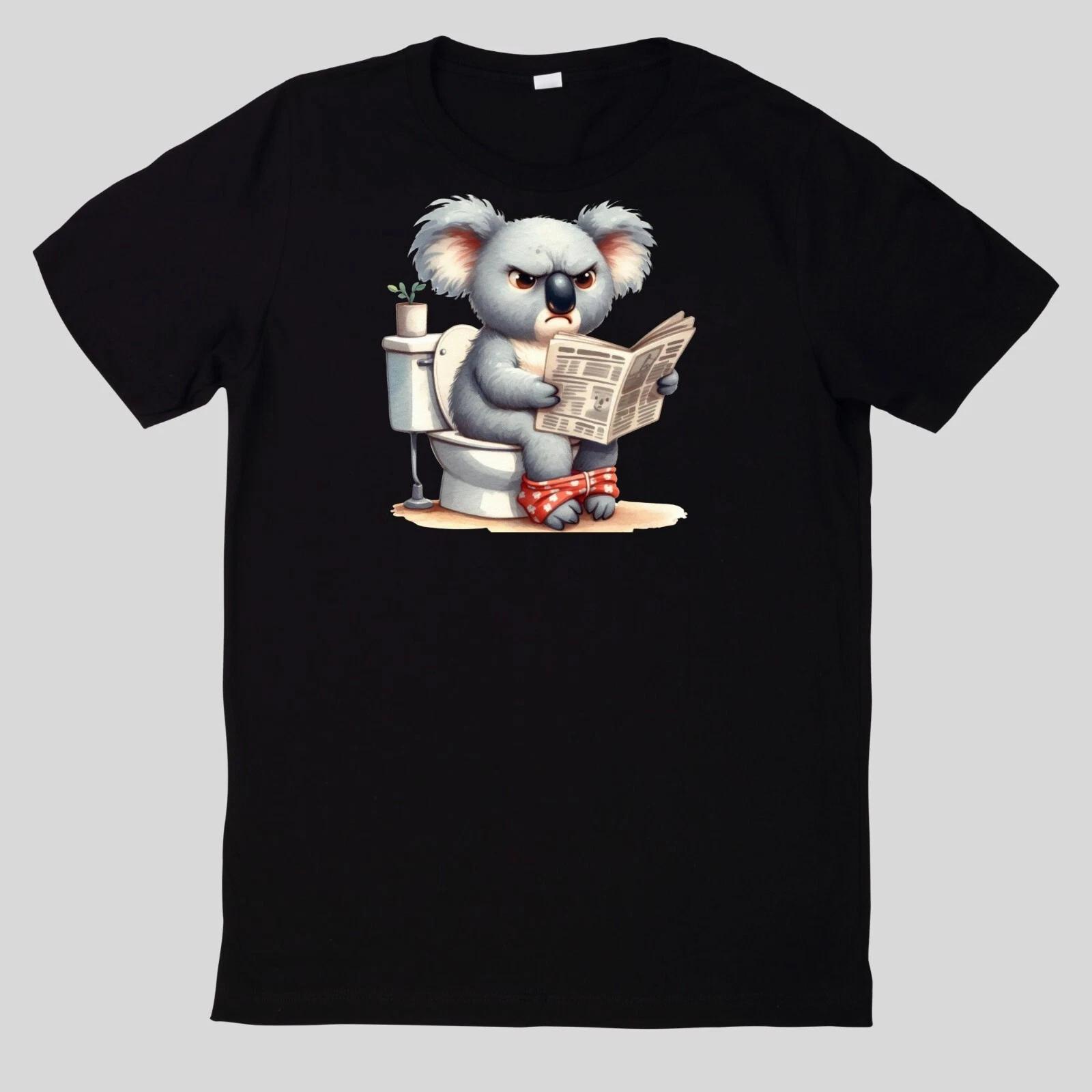 T-Shirt Lustige Tiere auf der Toilette Lustig Cartoon L