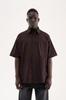 Machinist Men's Oversized Shirt with Floral Embroidery – Brown S