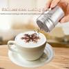 2Pcs Stainless Steel Chocolate Shaker Cocoa Flour Coffee Sifter Coffee Stencils Template Strew Pad Duster Spray Set