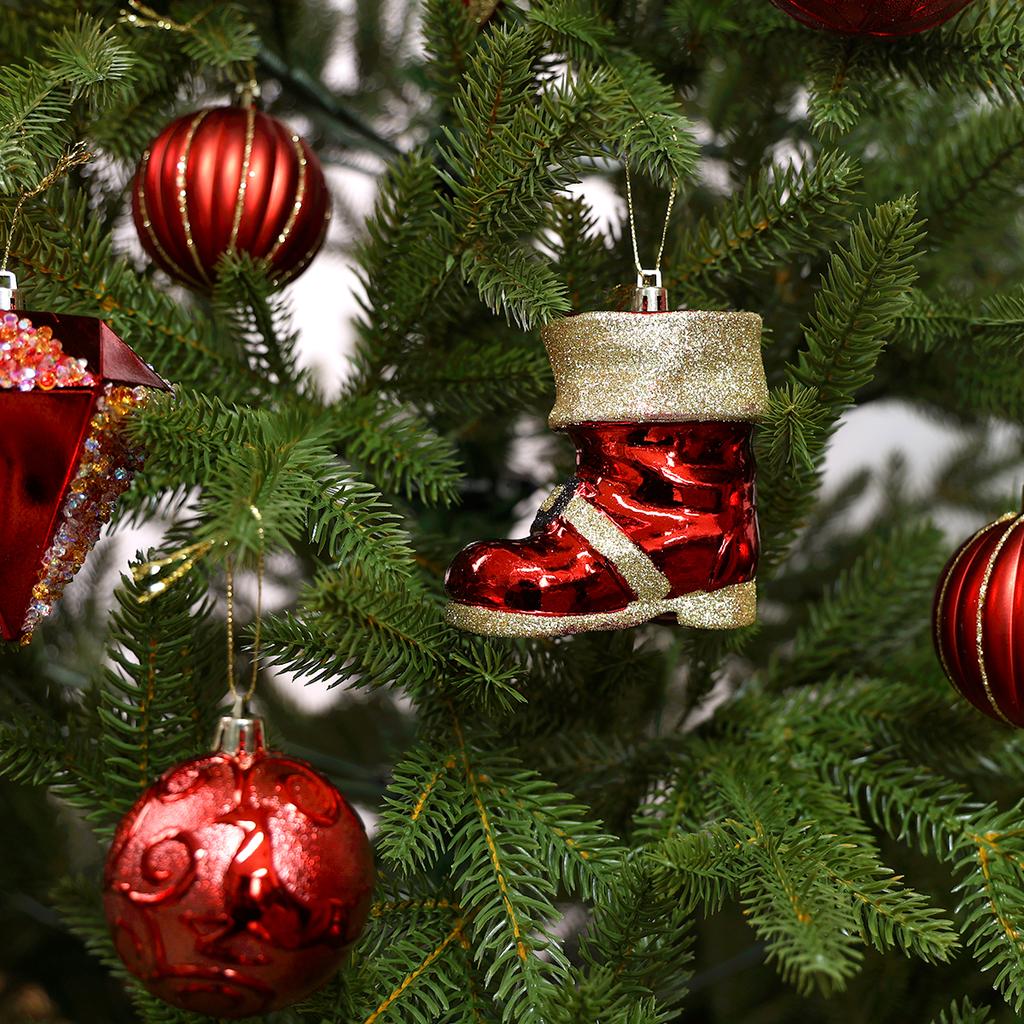 StarryLights Christmas tree bauble set, red and gold, 42x19x19 cm
