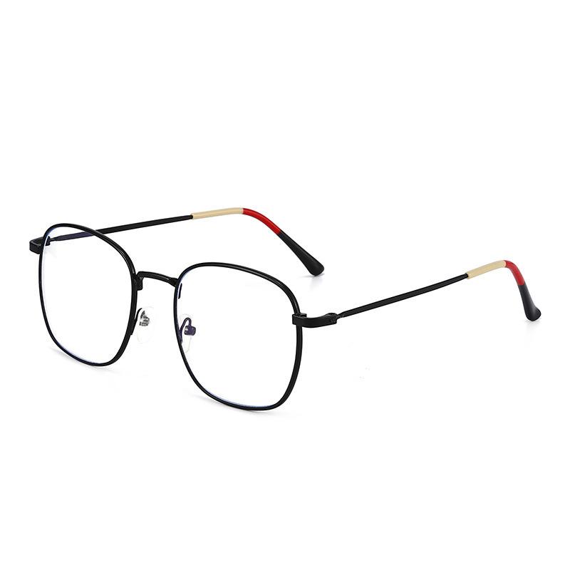 Fashion unisex square Plain glasses for men women Metal frame glasses for party eyeglasses Gentle Black Edging frame