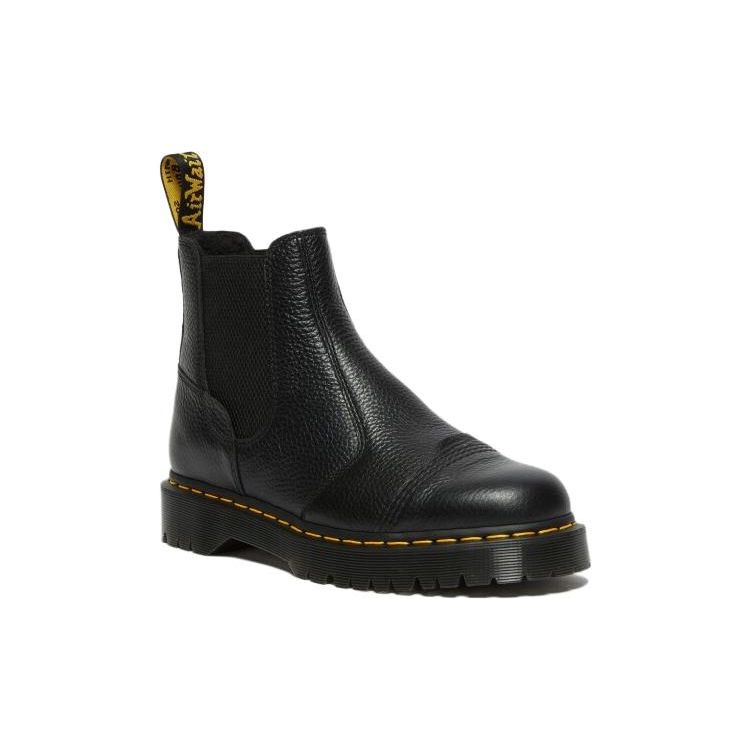 Dr. Martens Leather Comfortable Commuting Short Chelsea Boots Unisex boots Black 27961001