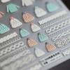 Decals Nail Sweater Cloth 5D Nail Stickers Embossed Winter Knit Art Decorati