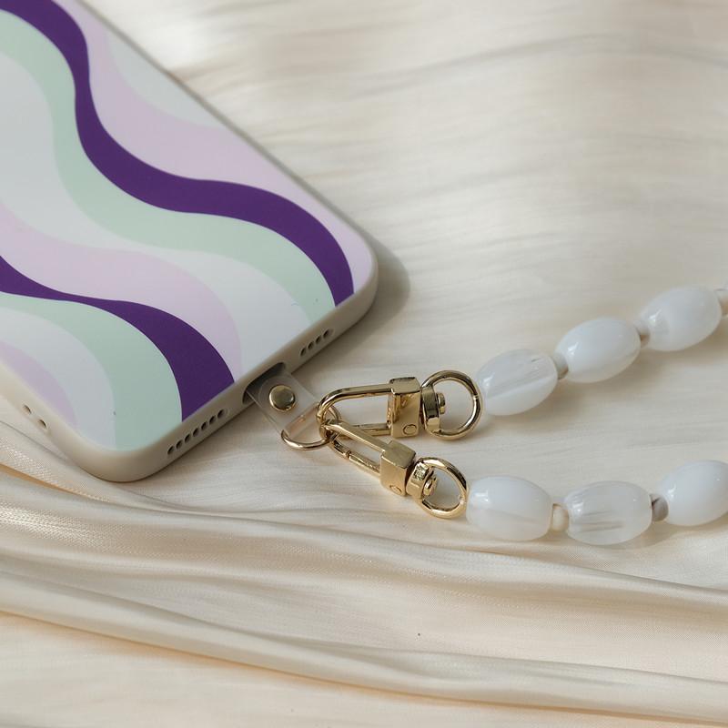 New Phone Accessory Cellphone Part Chain Anti Lost Universal Beaded Lanyard Shoulder Neck Crossbody SmartPhone Strap Case Chain