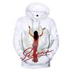 Signature Photo Mosaic Fleece Sweatshirt, Men's Thick Warm Hooded Pullover, Signed Singer Photo Grid Motif Hoodie for Commemorative Collection