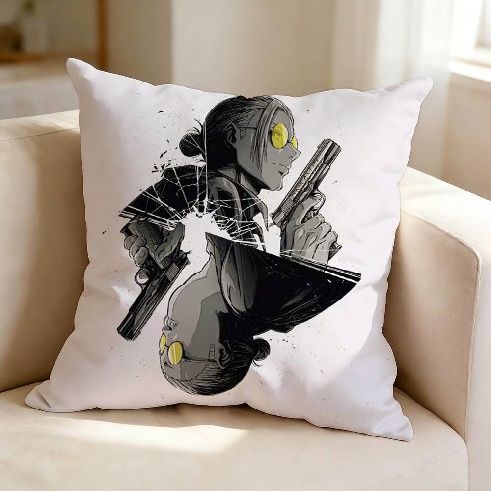 Anime SSakamoto Days TTaro Sakamoto Square DoubleSided Printed Pillow Case Bedroom Bedside Pillow Sofa Cushion Cover