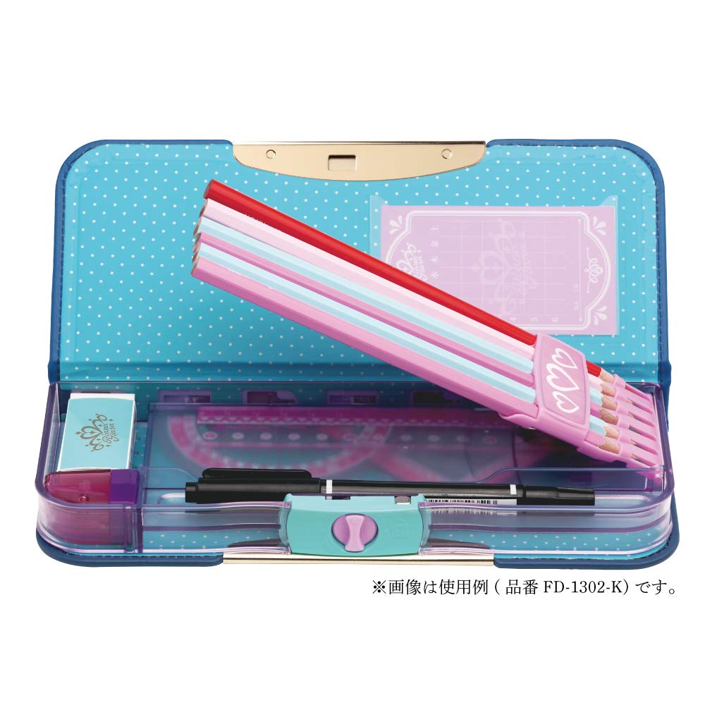 Sonic Alrock Double-Sided Slim Classic Liana Tiara Pencil Case, Navy, FD-1302-K